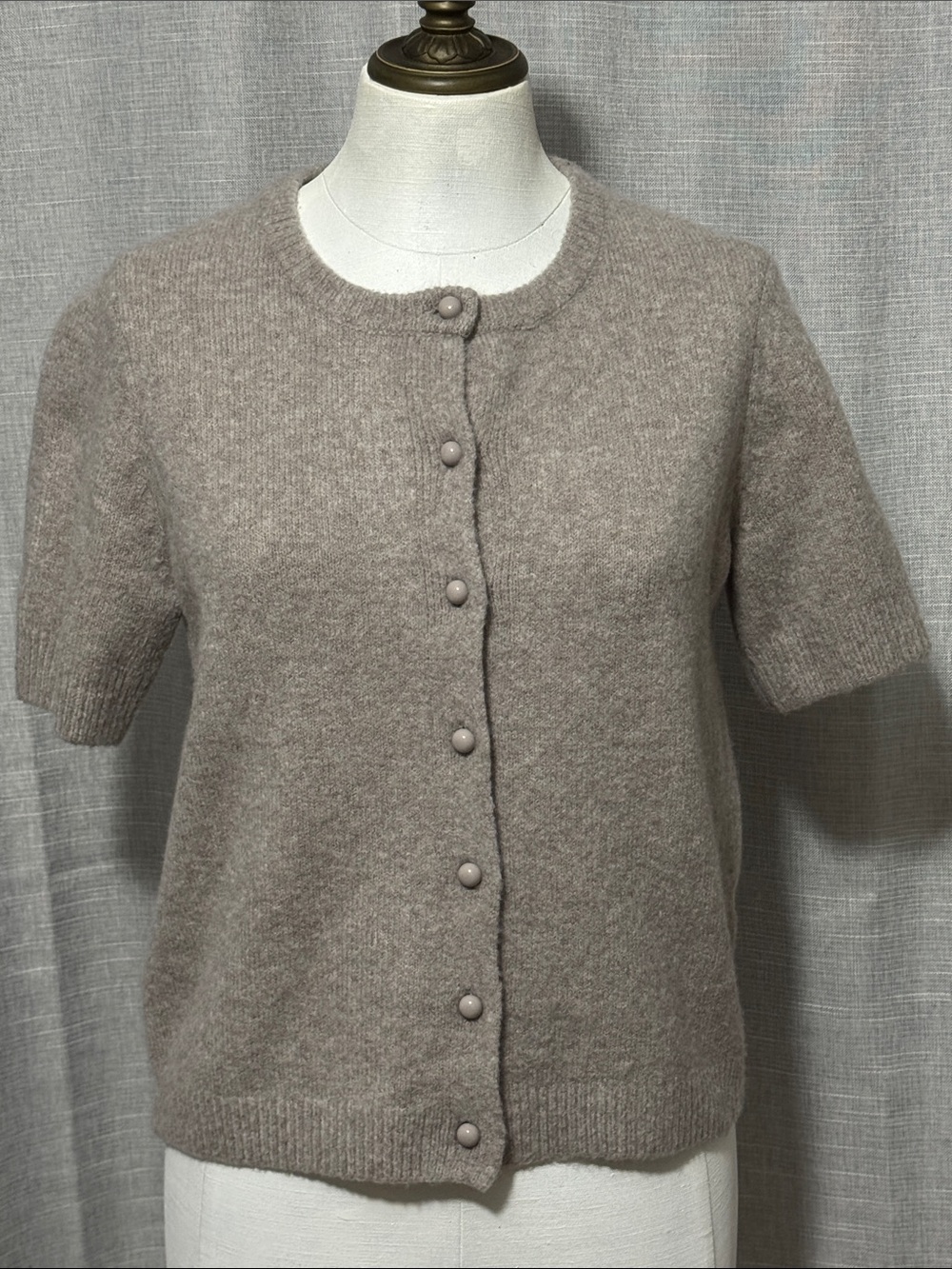TRUTH by Republic Short Sleeve Cardigan-Sz M-Taupe Mushroom Gray-GUC-Super Soft